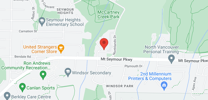map of 2982 MT SEYMOUR PARKWAY